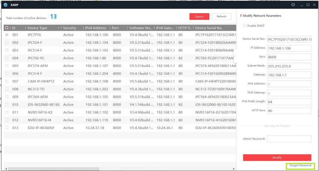 نرم افزار ریست nvr و dvr