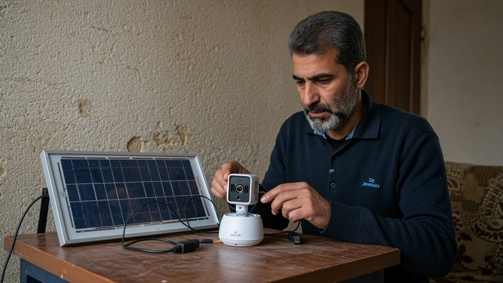 اتصال دوربین سیم کارتی به پروژکتور خورشیدی
