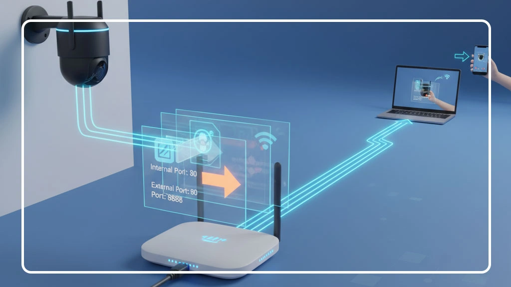 آموزش Port Forwarding دوربین مداربسته