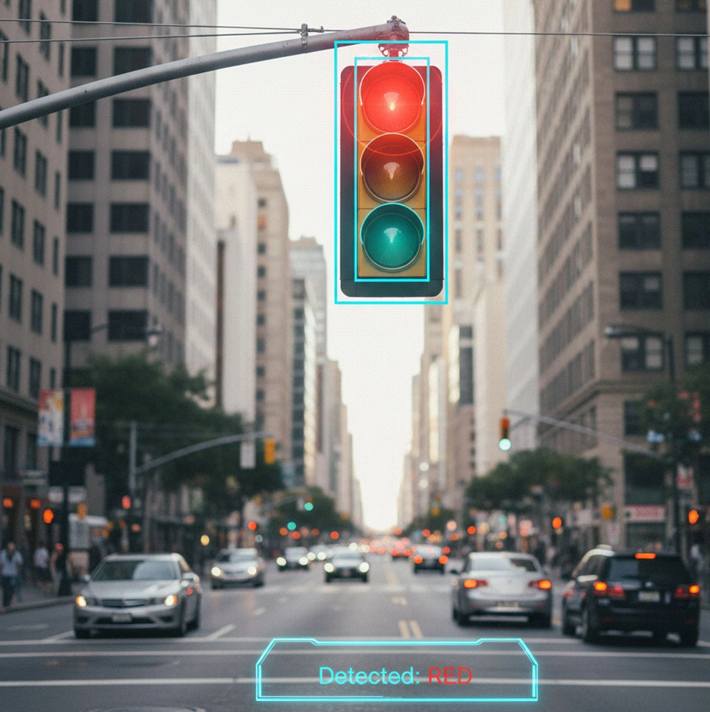 تشخیص رنگ چراغ با دش کم