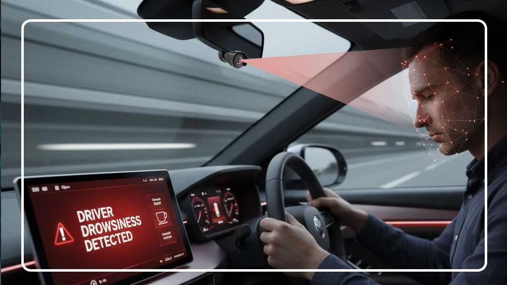 تشخیص خواب آلودگی راننده با دوربین خودرو