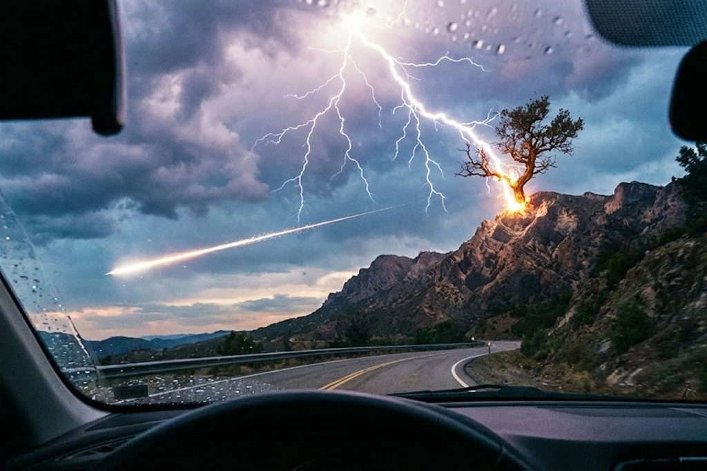 ثبت بلایای طبیعی با دوربین خودرو