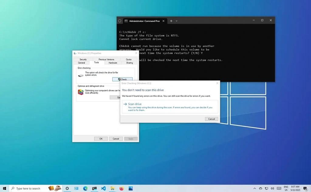تست سالم بودن مموری کارت با Error Checking ویندوز