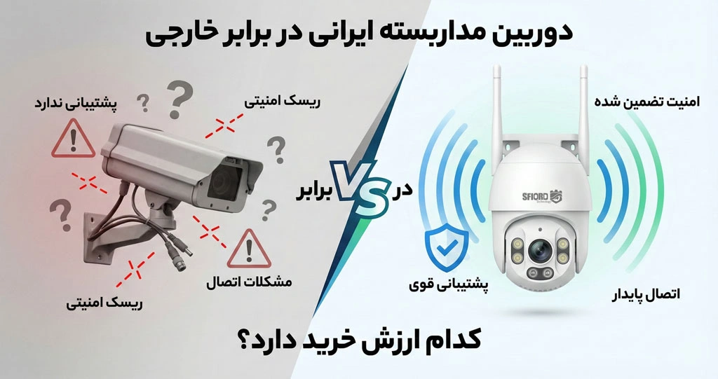 مقایسه دوربین مداربسته ایرانی با خارجی