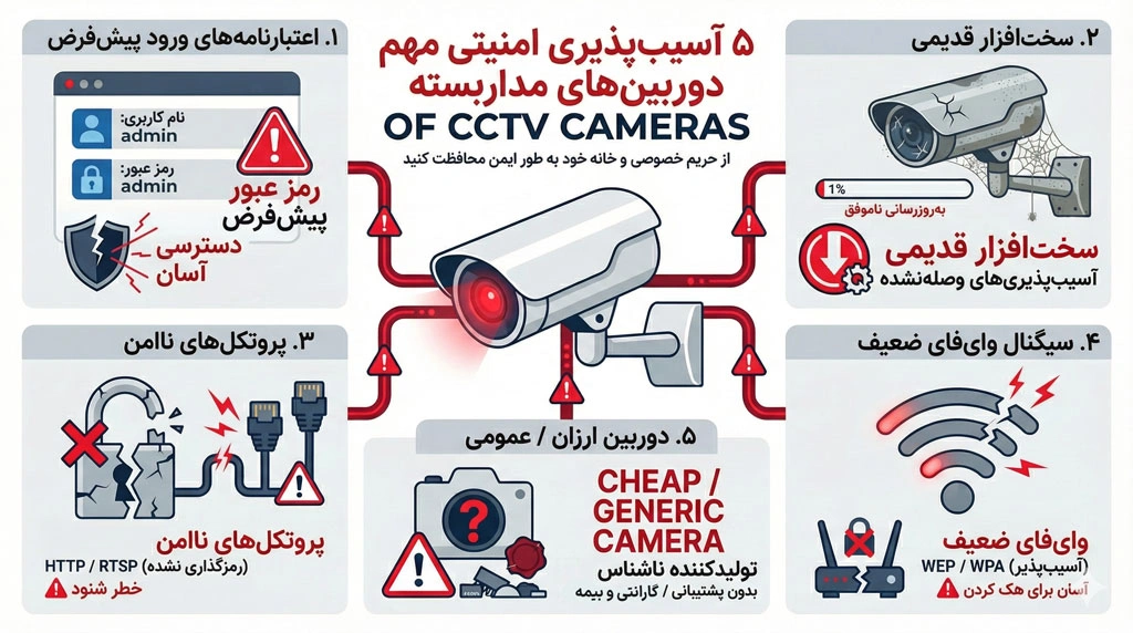 دلایل دسترسی غیرمجاز به دوربین مداربسته