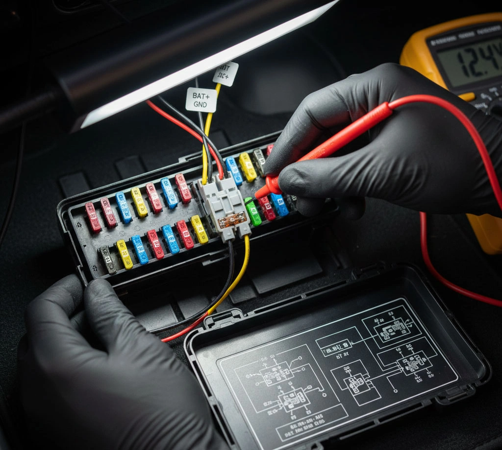 نصب Hardwire Kit دوربین خودرو