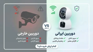 دوربین مداربسته ایرانی در برابر خارجی