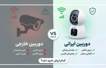 دوربین مداربسته ایرانی در برابر خارجی