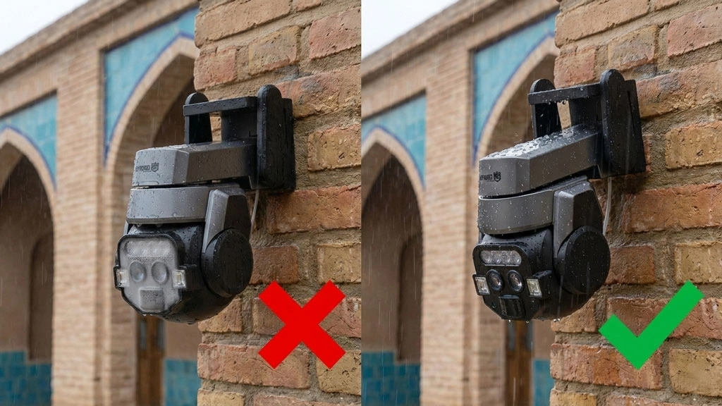 رفع رطوبت لنز دوربین مداربسته