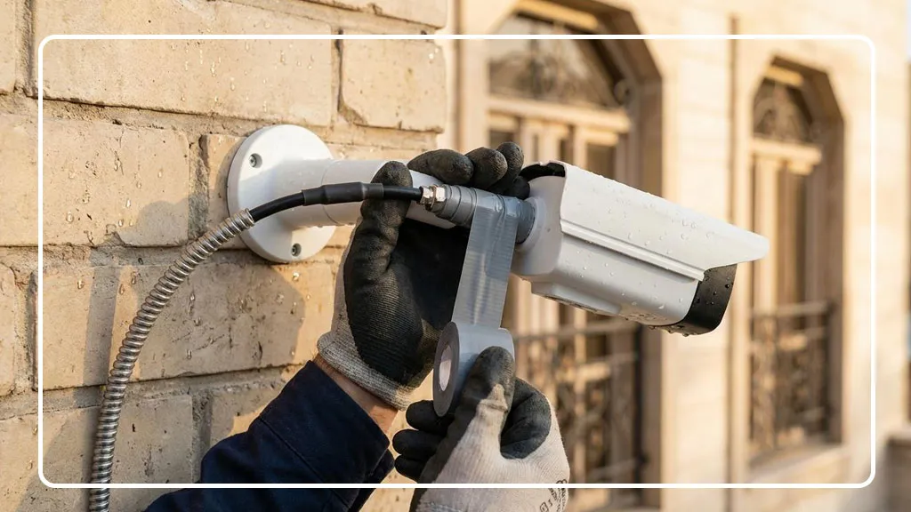 عایق کردن کابل های دوربین در فضای باز