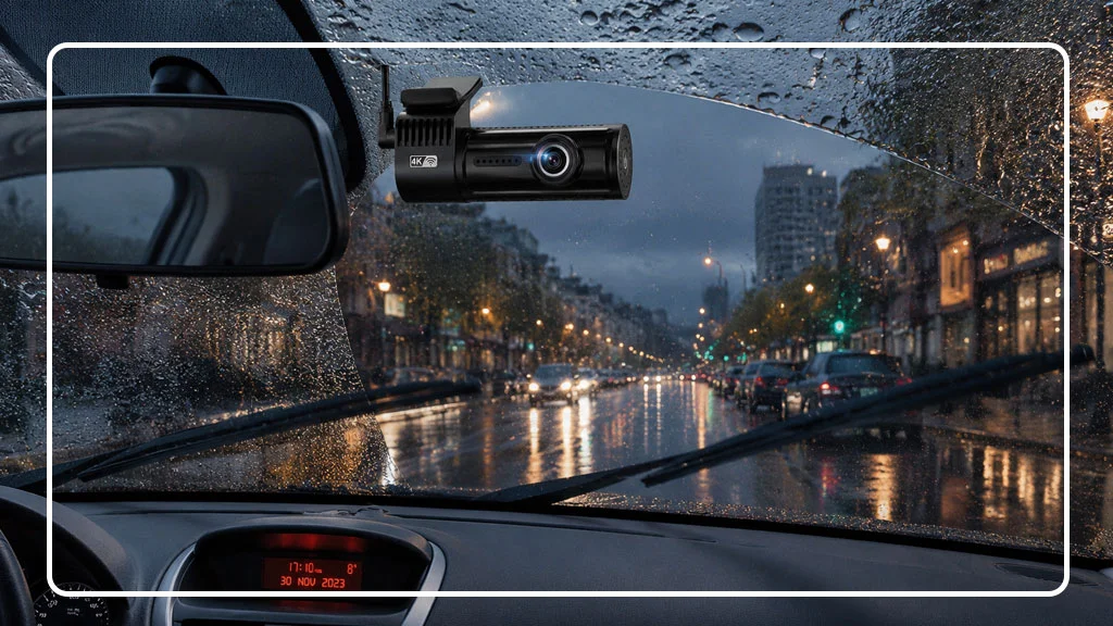 دوربین ثبت وقایع خودرو در باران