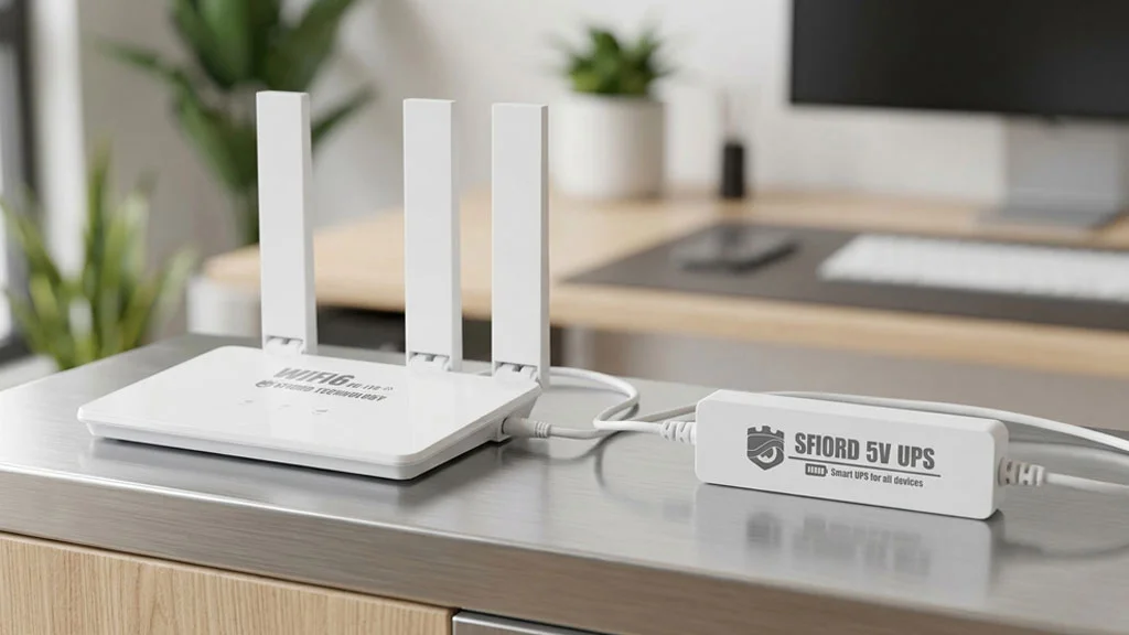 اتصال دوربین و مودم به یک ups
