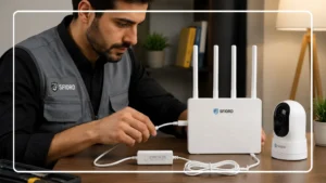 نصب ایمن UPS مودم و دوربین